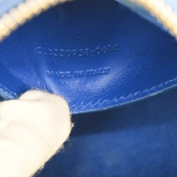 SAINT LAURENT Logo Baby Duffel 2Way Shoulder Hand Bag Leather Blue - Picture 9 of 11
